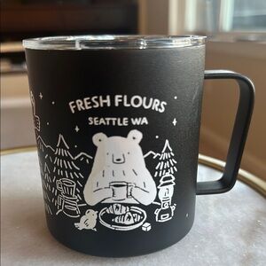 Fresh Flours Bakery Vintage Stainless Steel Thermos Mug  - 12 Ozz